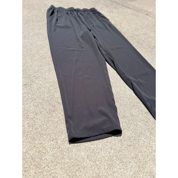 Melloday Pants Women Size XL Black Straight Leg Pull On Elastic Waist Pockets - Picture 2 of 6
